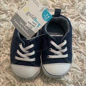 🩷 3/$18 Navy and White Baby Shoes 3-6 months